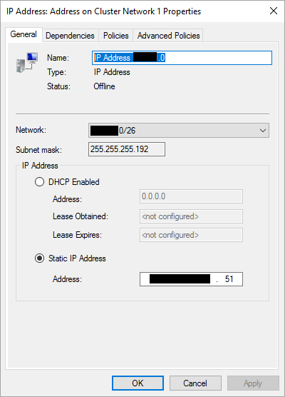 Screenshot that shows where you set the IP address.