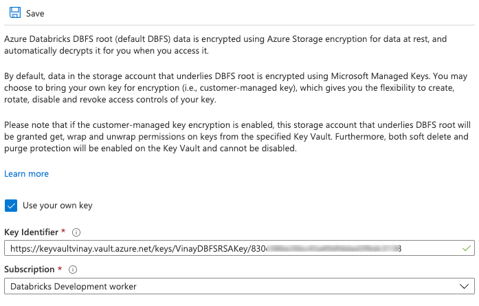 Enable customer-managed keys in Azure portal