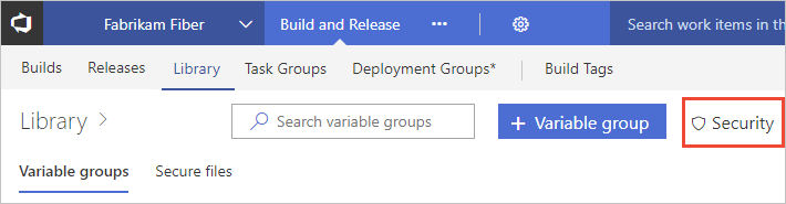 Library - variable groups