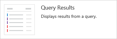 Query results widget