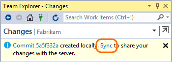 Click Sync to open the Sync page