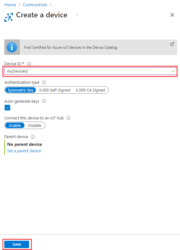 Screen capture that shows how to add a new device