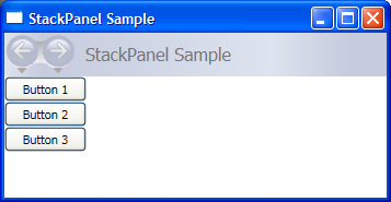 일반적인 StackPanel 요소.