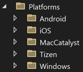 Platform folders screenshot.
