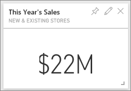 Screenshot shows This Year's Sales tile.