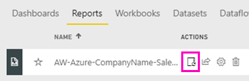 Screenshot showing Manage your report.