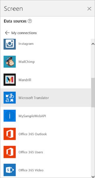 Microsoft 번역기에 연결.