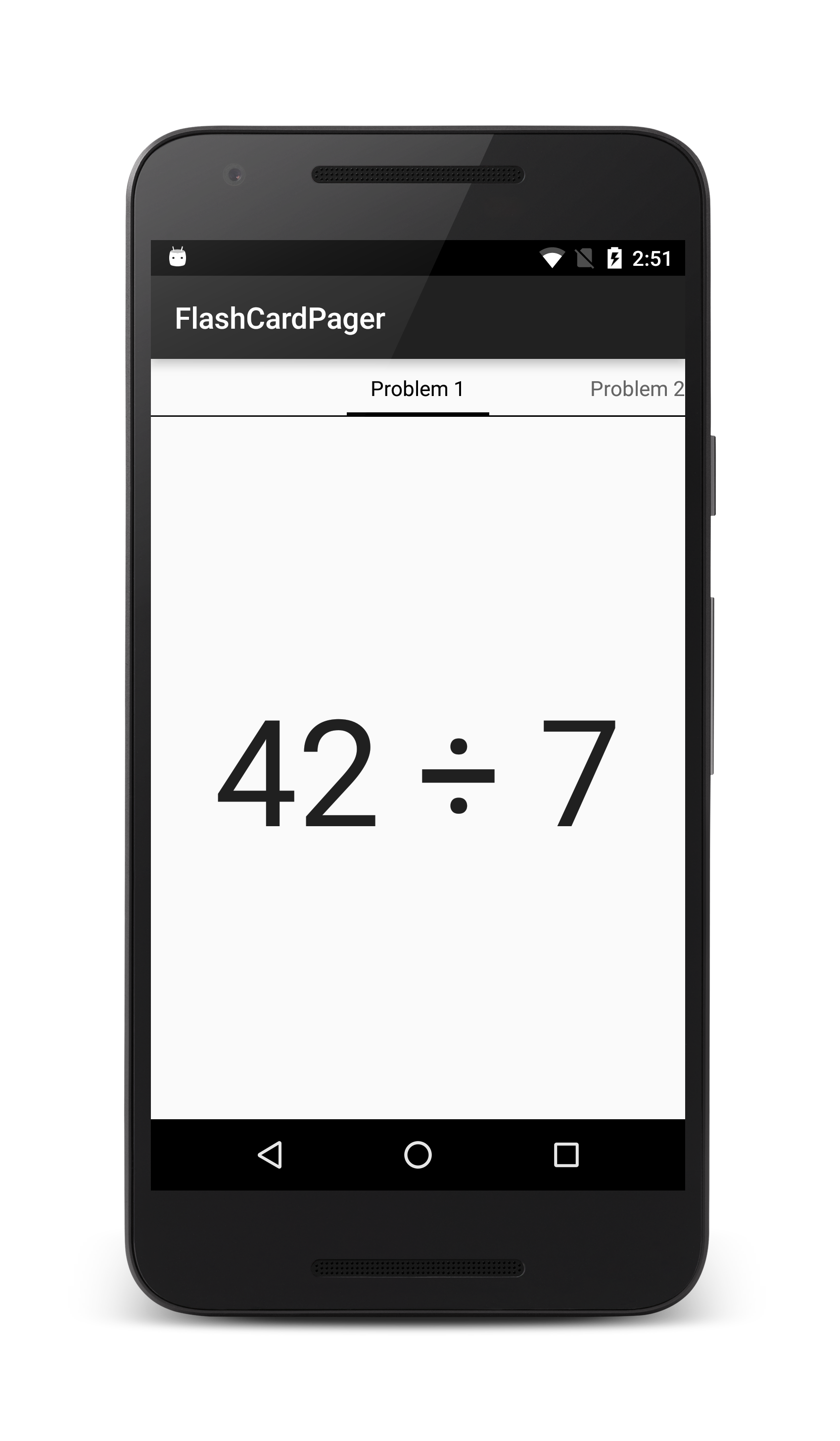 FlashCardPager  application screenshot