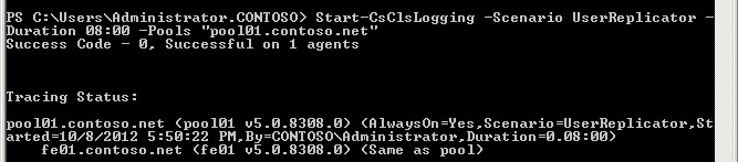 Start-CsClsLogging 실행.