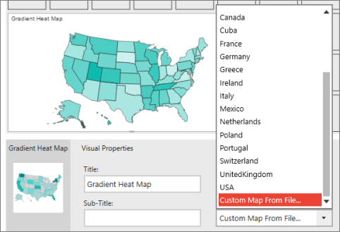Screenshot of the option to select a custom map highlighted.