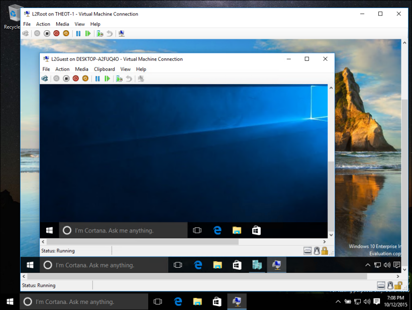 Virtual machine running Windows