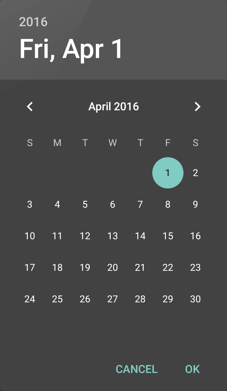 Example Date Picker