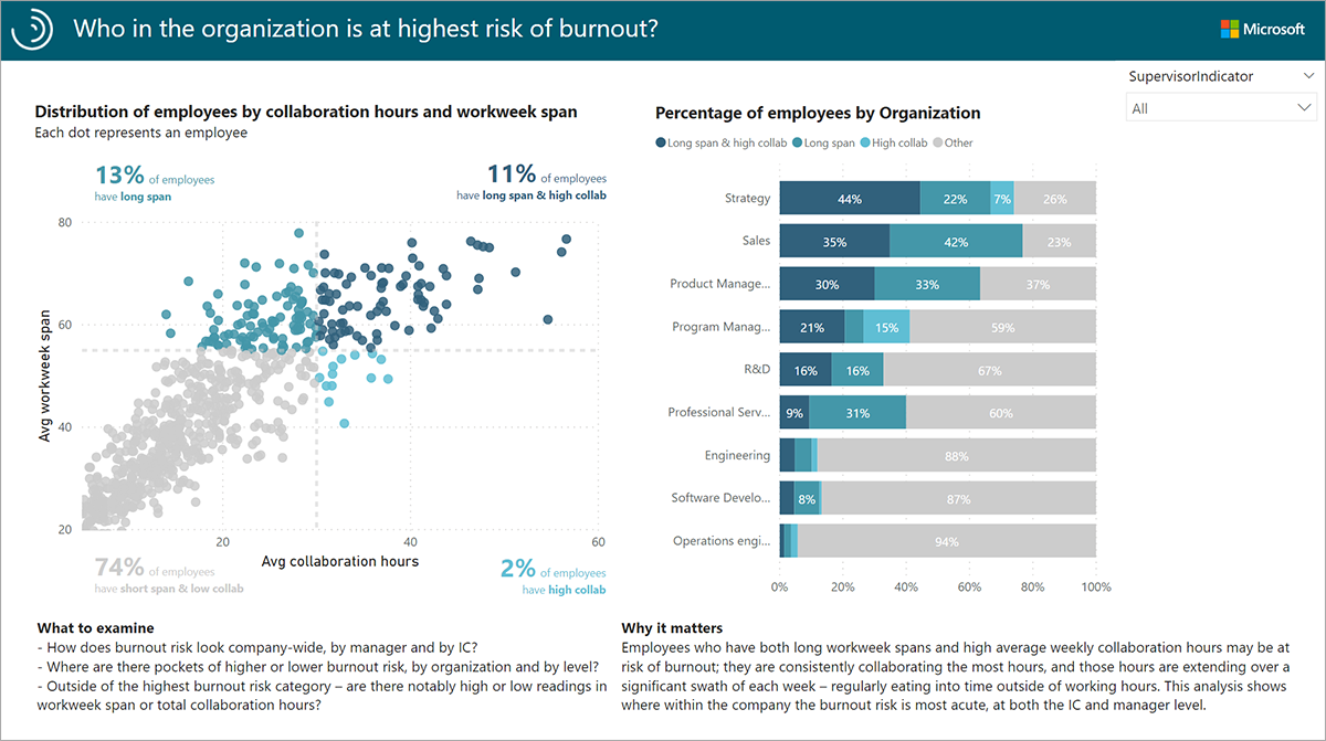 Who in the organization is at highest risk of burnout report.