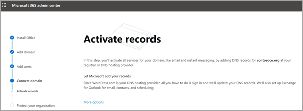 Activate records page.