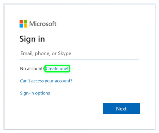 Sign-in screen.