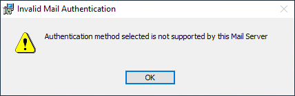 Incompatible combination popup error screen image