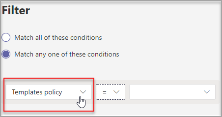 The selected templates policy and view users.