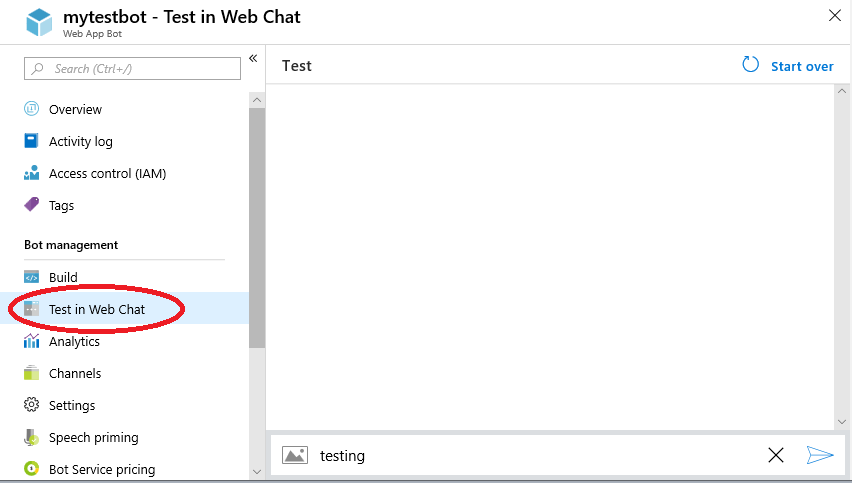 Test In Web Chat