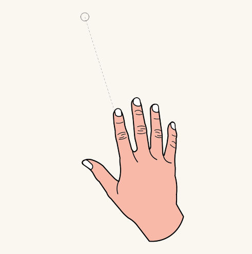 Ray cursor hand