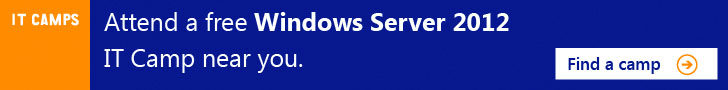 Attend a free Windows Server 2012 IT Camp near you.