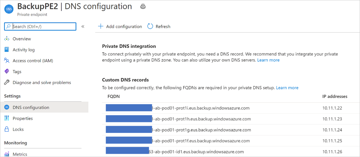 DNS configuration for custom DNS server