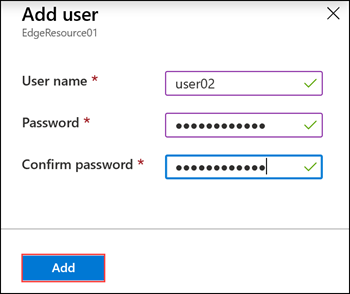 Specify username and password