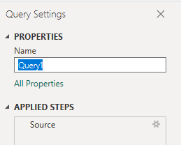 Schermopname van menuopties voor Power BI-query's, naam van query wijzigen. 