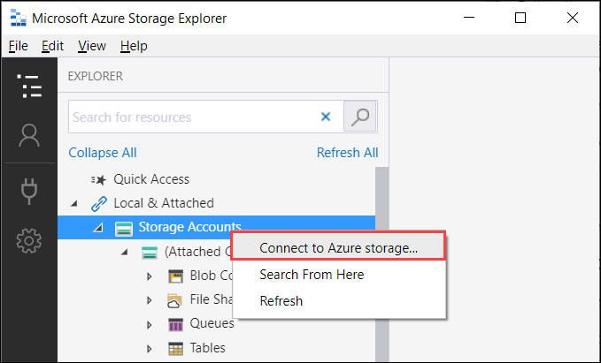 Storage Explorer configureren 2