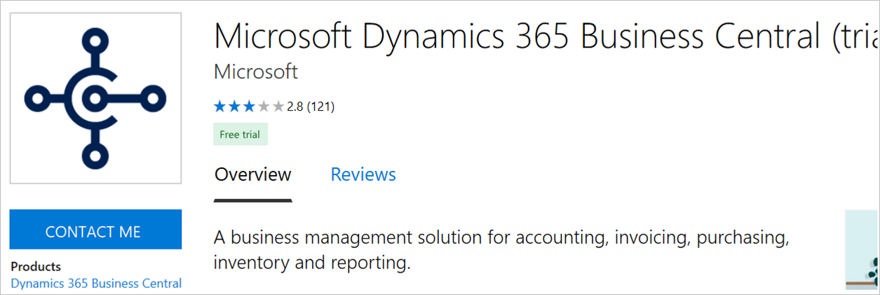 Screenshot that shows Dynamics 365 Contact Me.