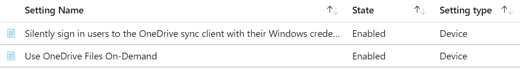 Schermopname van het maken van een OneDrive-beheersjabloon in Microsoft Intune.