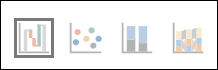 Screenshot of chart icons from an insight with the waterfall chart icon selected.