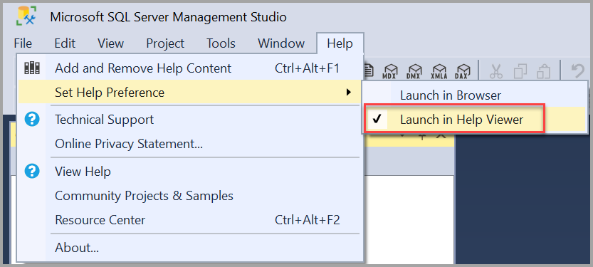 Launch in Help Viewer