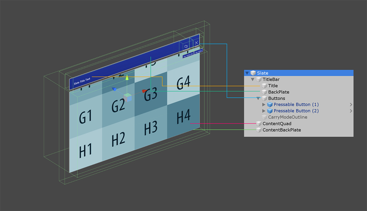 Slate Structure in the Unity editor