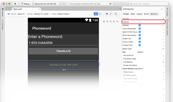 Disable translation history button