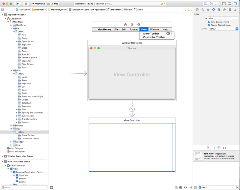 Double-clicking the storyboard file to edit the UI in Xcode.