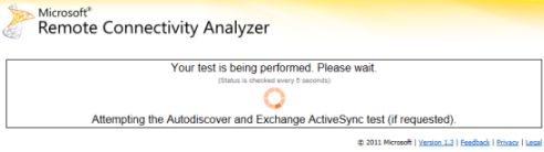 Zrzut ekranu przedstawiający wybieranie pozycji Wykonaj test w oknie Analizator łączności zdalnej.