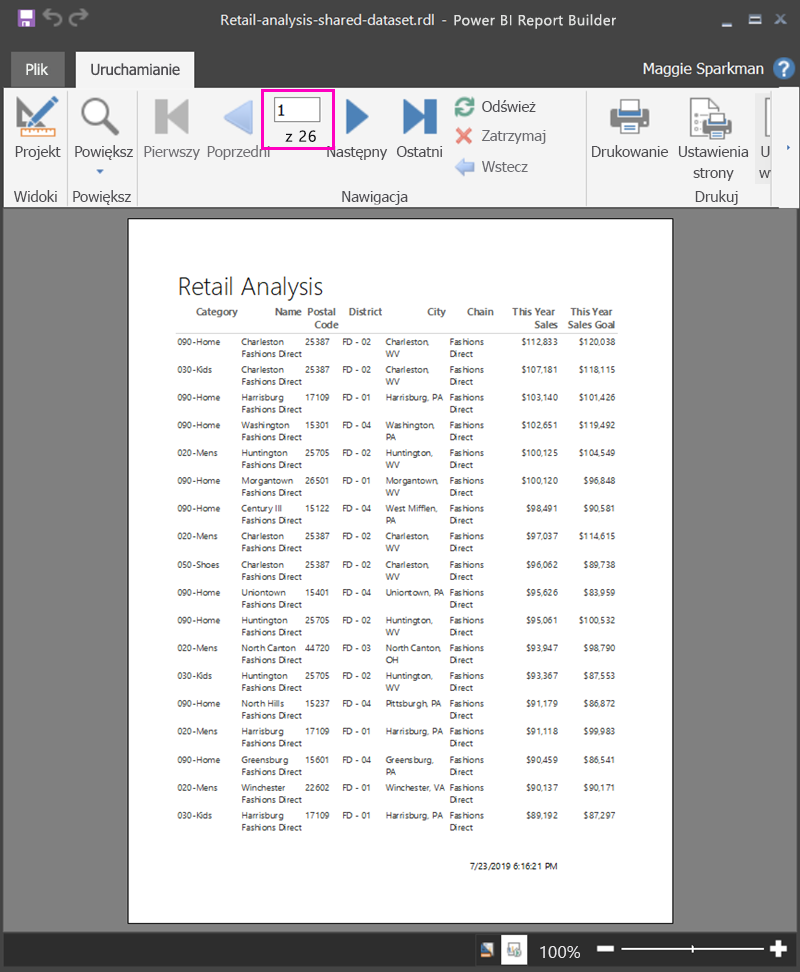 Screenshot of report with blank pages omitted.