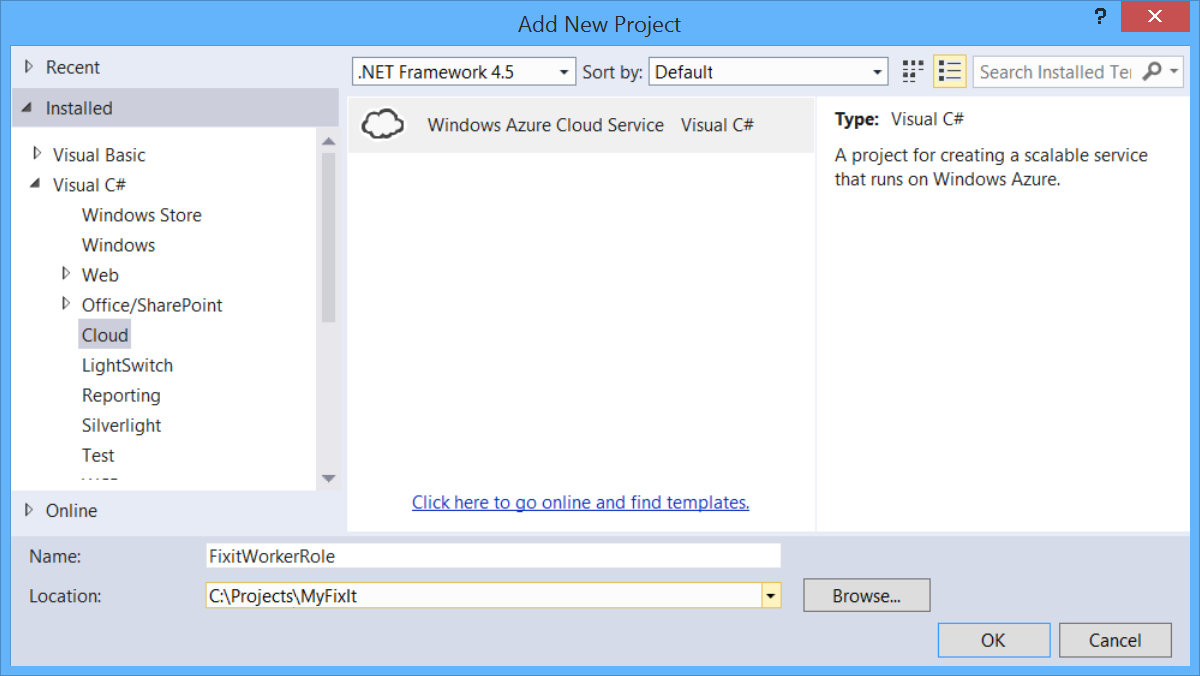 Zrzut ekranu przedstawiający kroki dodawania nowego menu projektu w programie .Net Framework