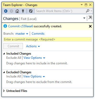 Zmiany programu Team Explorer