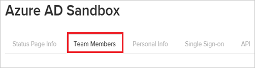 Screenshot shows the Team Members tab.