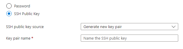 Zrzut ekranu przedstawiający element interfejsu użytkownika kombi poświadczeń dla klucza publicznego SSH systemu Linux.