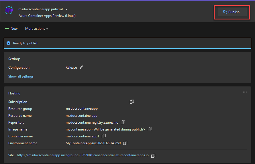 Zrzut ekranu przedstawiający sposób publikowania aplikacji.