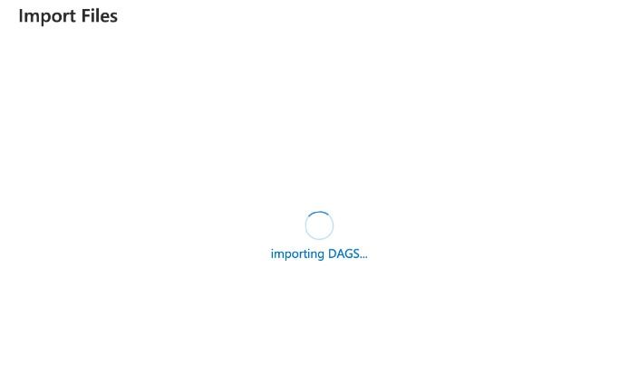 Zrzut ekranu przedstawiający importowanie grup dags.