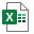 Ikona programu Excel, która ustawia kontekst pobierania.