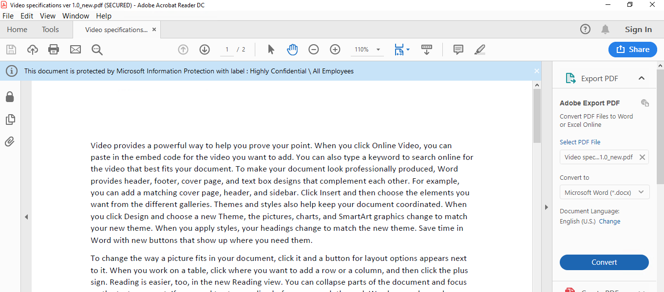 Otwieranie chronionego pliku PDF w programie Adobe Acrobat Reader