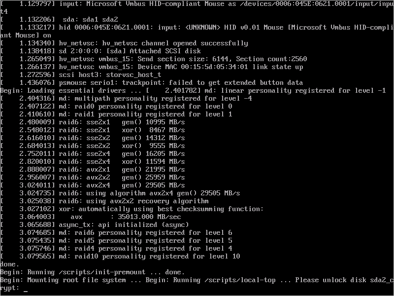 Instalacja systemu Ubuntu 16.04 — podaj hasło podczas rozruchu