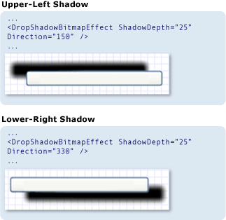 Zrzut ekranu: Porównanie kierunku cienia Zrzut ekranu: