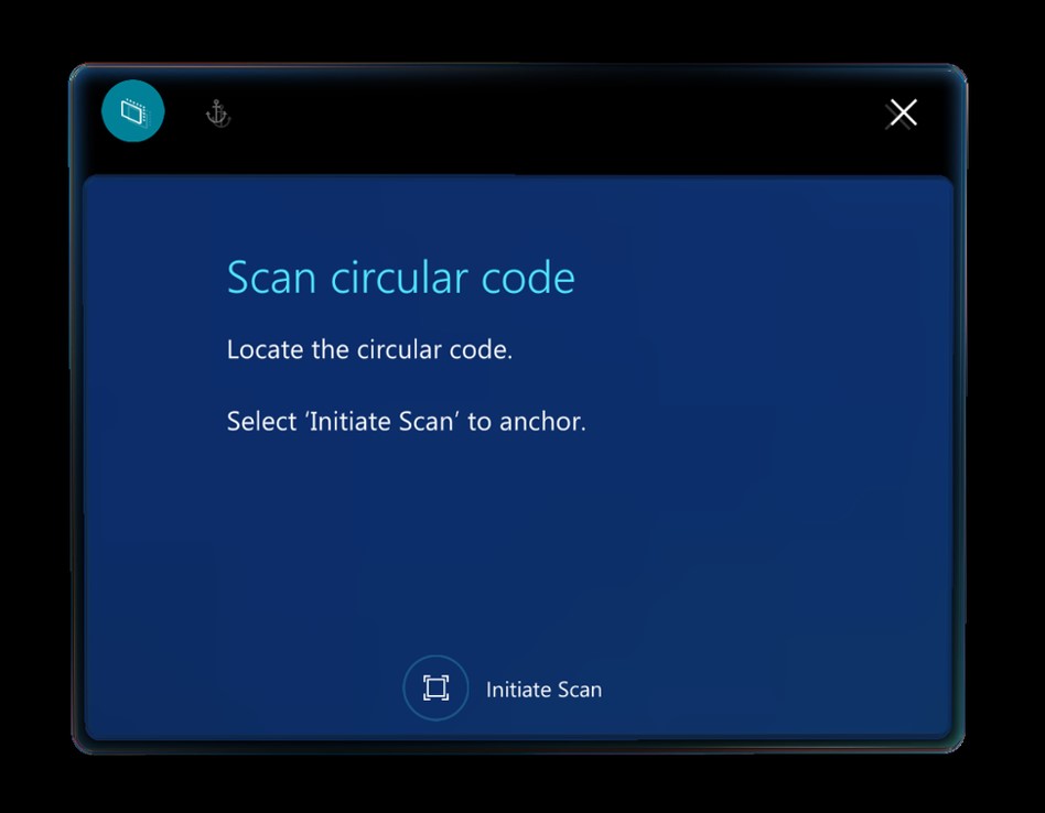 Initiate Scan button on the Scan Circular code page.