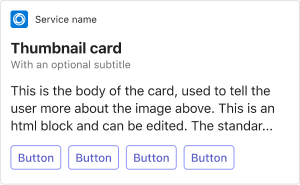 Example shows an Adaptive Card thumbnail card on mobile.