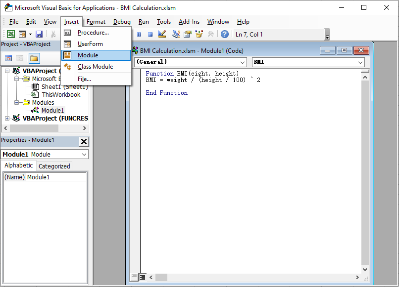 Zrzut ekranu przedstawiający kroki pisania skryptu w oknie Redaktor Visual Basic.